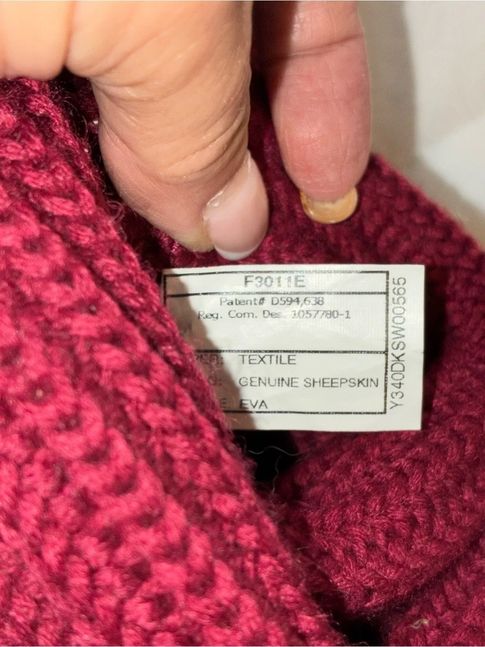 UGG Cardy Knit Boots Womens Burgundy Red Button Tall High Sz 8